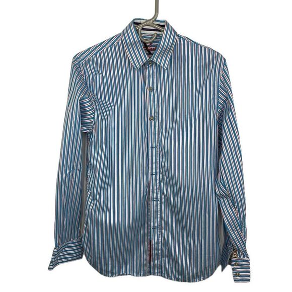 Robert Graham Stripped Shirt Men’s Slim Fit size Small - Picture 1 of 15